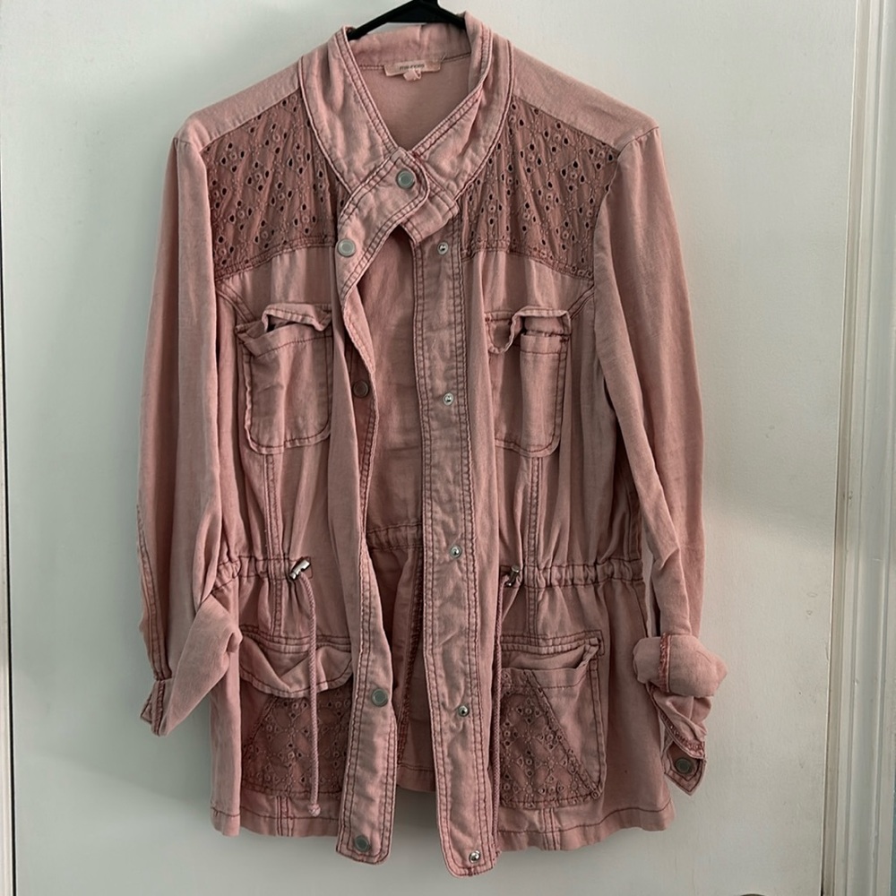 Maurices size large comfy jacket cover up pale pink